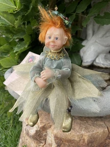 Jacqueline Kent Woodland Collection Fairy Doll Shelf Sitter Winged Pixie 6.5" - Picture 1 of 6