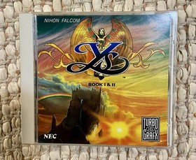 Ys Book I & II (TurboGrafx 16 CD/ Turbo duo) Case Manual And Disc