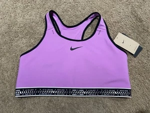 Sujetador deportivo Nike Swoosh On The Run Dri-Fit púrpura para mujer talla XXL NUEVO CON ETIQUETAS soporte mediano - Imagen 1 de 15