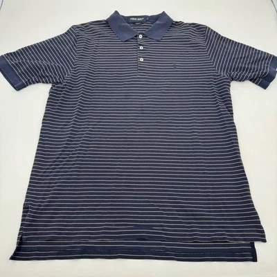 Polo Golf Ralph Lauren Striped Pima Cotton Golf Polo Shirt Mens L Ameija Island - Image 1 of 4