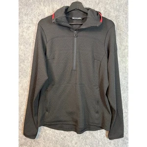 Helly Hansen 1/2 Zip Womens Black Waffle Hoodie Kangaroo Pocket - Medium - Picture 1 of 8