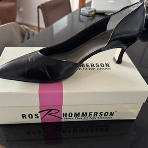 Ros Hommerson Paris Pumps Black Kid D’orsay Style 10W - Picture 1 of 6