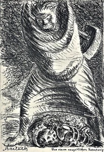 Ernst Barlach original Lithografie 1916 Aus einem neuzeitlichen Totentanz - Bild 1 von 5