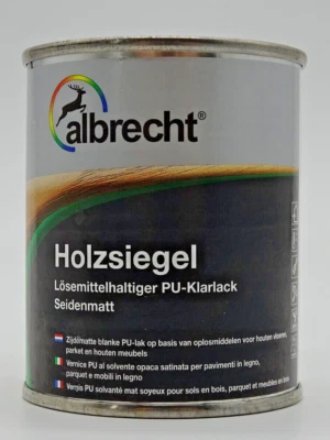 Albrecht Holzsiegel PU Klarlack farblos seidenmatt Holzschutz Holzlack - 0,125 L - Bild 1 von 4