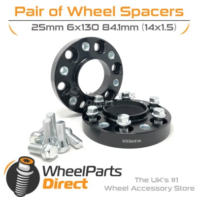 Bolt-On Wheel Spacers (2) 6x130 84.1 25mm for Mercedes Sprinter [W906] 06-18 - Image 1 of 4