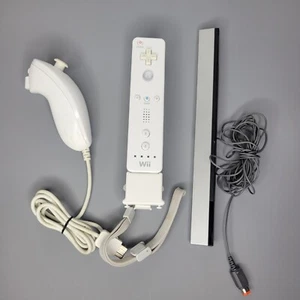 Official Nintendo Wii Remote w/ Motion Plus - With Nunchuck OEM White  - Picture 1 of 1