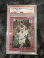 2017-18 Donruss Optic JAYLEN BROWN Pink Velocity Prizm /79 PSA 10 2nd Year! #6