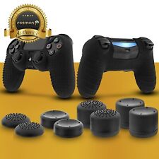 Anti-Slip Silicone Skin + 8x Thumb Stick Grip Cap for PS4 DualShock 4 Controller