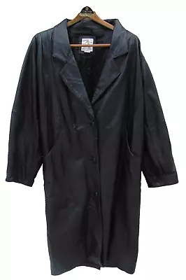 Women's Avanti Genuine Leather Trench Coat, Size XL-XXL, Exc. cd., free shipping - Image 1 of 4