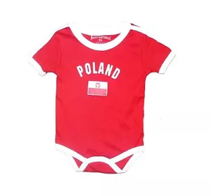 Poland Baby Bodysuit Infant/Toddler Cotton Soccer Futbol Jersey Flag T-Shirt - Picture 1 of 1