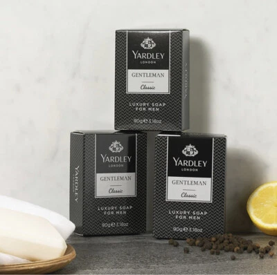 3x Yardley Gentleman klassische Luxusseife 90g für Herren