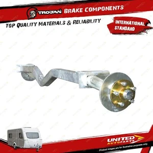 Trojan Braked Drop Axle 1750Kg Drop Beam Bare 60mm Drop for Trailer Caravan Part - Picture 1 of 2
