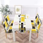 Abstract Yellow Chair Covers Set Of 4 And Table Runnerstretch Yellow Chair Slipc