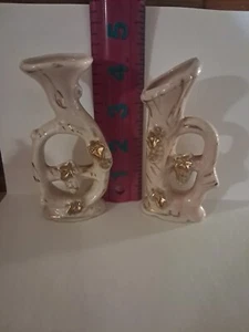 Juego de 2 jarrones miniatura de porcelana Japón - Imagen 1 de 3