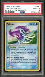 Tarjeta Pokémon PSA 4 en muy buen estado-ex Suicune 030 Holo Black Star promoción - Imagen 1 de 2