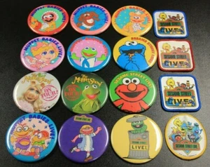 Vintage Sesamstraße und Muppets Knöpfe Patch Neuheit | Sie wählen - Bild 1 von 33