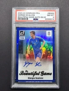 2023-24 Donruss FIFA Giorgio Scalvini El Hermoso Juego AZUL Italia/99 PSA 8 - Imagen 1 de 2