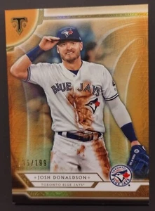 JOSH DONALDSON - 2018 Topps Triple Threads Amber Parallel #'d 035/199 BLUE JAYS - Picture 1 of 2