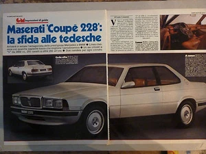 * ARTICOLO MASERATI COUPE' 228 SFIDA ALLE TEDESCHE - 1985 - Foto 1 di 1