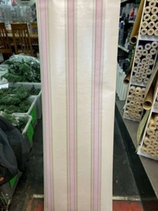 mols wallpaper royal 24994 lime green /pink/cream stripe - Picture 1 of 9