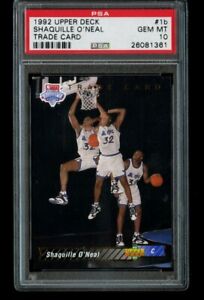 1992-93 Upper Deck Shaquille O'Neal Rookie 1B Trade Card PSA 10 Gem Mint RC Shaq