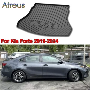 Alfombrilla negra para maletero revestimiento de carga alfombrilla para todo tipo de clima para Kia Forte 2019-2024 - Imagen 1 de 8
