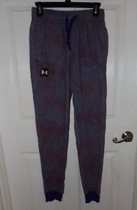 Under Armour Rival Fleece Printed Joggers Men's S Small Sonar Blue Loose NWT - Picture 1 of 4