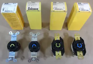 4 x Hubbell Twist-Lock Receptacles, L5-15R, L6-15R, L5-20R, L6-20R (1 of each) - Picture 1 of 13