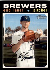 2020 Heritage High Number Base #599 Eric Lauer - Milwaukee Brewers!