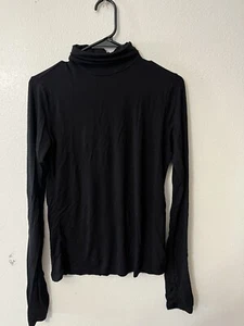 Apostrophe Stretch Womens Top Black Turtleneck Long Sleeves  Size Small Black - Picture 1 of 5