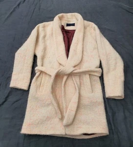 Kookai Chic Women's Kimono/ Belted Multicoloured Wool Wrap Cardigan/Coat Size S - Picture 1 of 11
