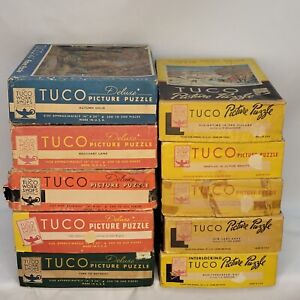 Lot of 10 Vintage Tuco Picture Puzzles Deluxe 