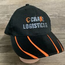 Crane Logistics PTY LTD Promo Embroidered Adjustable OSFA Black & Orange Cap Hat