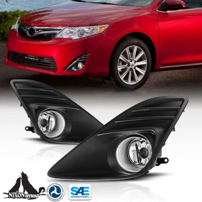Par de luces antiniebla transparentes para parachoques Toyota Camry 2012 2013 2014 con cable + interruptor Foto 1 de 4