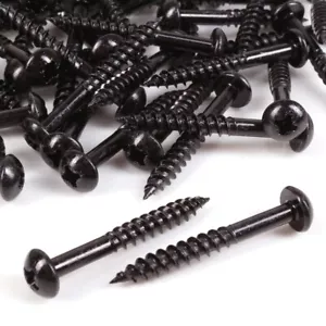 50 PACK TIMCO BLACKJAX WOOD SCREWS 8G x 1 1/2" Timber Construction Japanned Pozi - Picture 1 of 5