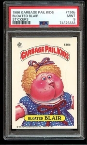 1986 Garbage Pail Kids Bloated Blair #136b PSA 9 MINT New Slab - Picture 1 of 2