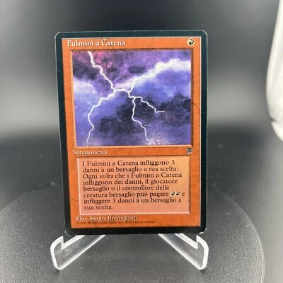 MTG Legends* Chain Lightning (Italian) Magic the gathering Fulmini A Catena - Image 1 of 2