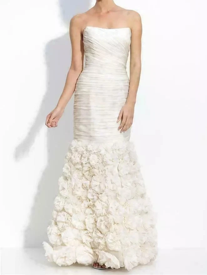 Nuevo sin etiquetas Vestido Theia Roseta Sin Tirantes Marfil Talla 14 Foto 1 de 4