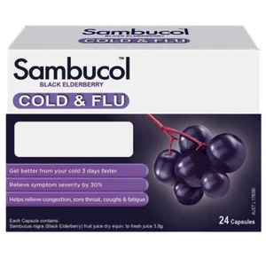 Sambucol Cold And Flu Capsules 24 - Picture 1 of 1
