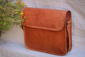 Bag Leather Vintage Messenger Handcrafted Genuine Satchel Men's Laptop Shoulder - Picture 1 of 6