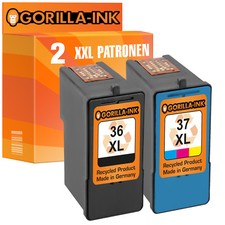 2 Patronen XXL für Lexmark 36 XL & 37 XL  X 3630 X 3650 Z 2410 Z 2420 X 3690