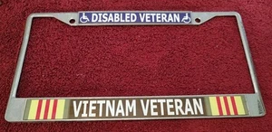 Marco de matrícula cromado para veteranos de Vietnam discapacitados - Imagen 1 de 1