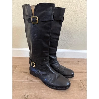 Botas de montar COACH "Whitley" de cuero negro para mujer 9 Foto 1 de 4