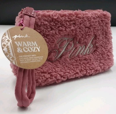 Victoria's Secret Cálido y Acogedor ROSA Poliéster Difuso Maquillaje SOLO BOLSA Foto 1 de 4