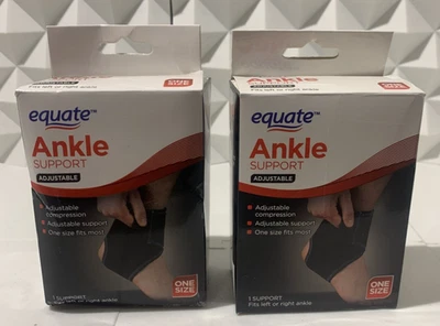 Soporte de tobillo Equate ajustable elástico talla única para tobillo izquierdo/derecho caja abierta Foto 1 de 4
