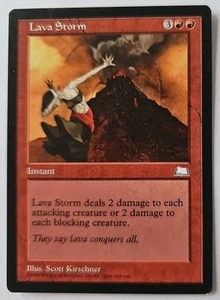 MTG Magic The Gathering Card Lava Storm Instant Red Weatherlight 1997 - Picture 1 of 2