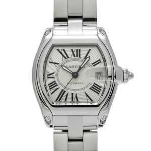USED CARTIER Roadster Lm W62025V3 Silver Case Size 44×38mm Men's Watch #4118 - Picture 1 of 6