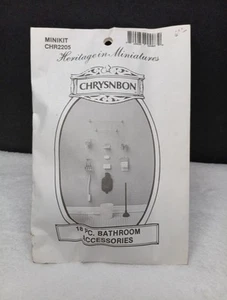 Chrysnbon 1:12 Dollhouse Miniatures 18 PC Bathroom Accessories Mini-Kit Extras - Picture 1 of 4