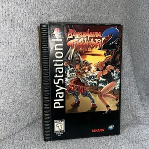 Battle Arena Toshinden 2 (Sony PlayStation 1 PS1 caja larga) en caja con tarjeta de registro manual - Imagen 1 de 12