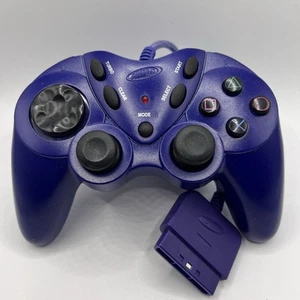 Sony PlayStation PS1 Turbo Shock Blue Controller By Intec used tested working - Picture 1 of 24